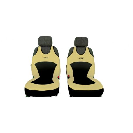 Univerzális trikó üléshuzat Activ Sport Eco bőr és Alcantara kombináció bézs színben A minta pár