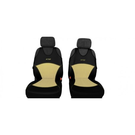 Univerzális trikó üléshuzat Activ Sport Eco bőr és Alcantara kombináció bézs színben B minta pár