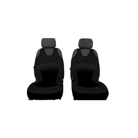 Univerzális trikó üléshuzat Activ Sport Eco bőr és Alcantara kombináció fekete színben A minta pár