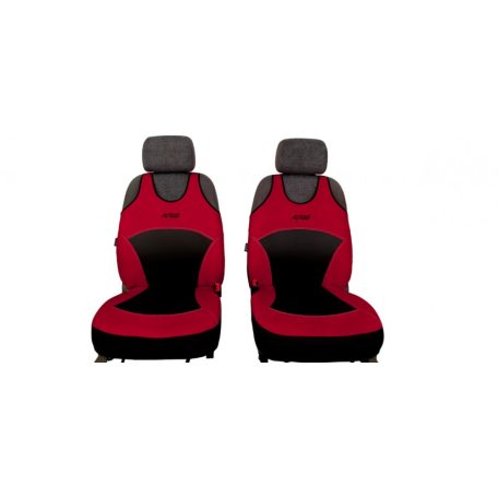 Univerzális trikó üléshuzat Activ Sport Eco bőr és Alcantara kombináció piros színben A minta pár