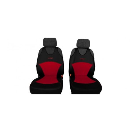 Univerzális trikó üléshuzat Activ Sport Eco bőr és Alcantara kombináció piros színben B minta pár