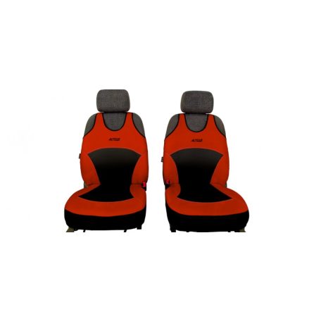 Univerzális trikó üléshuzat Activ Sport Eco bőr és Alcantara kombináció téglavörös színben A minta pár