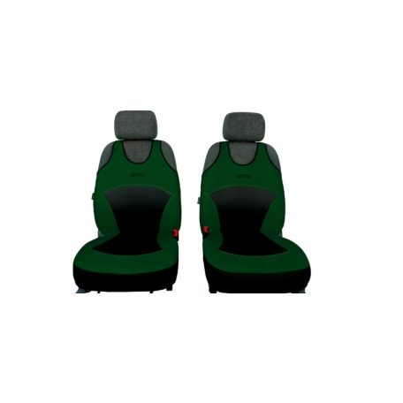 Univerzális trikó üléshuzat Activ Sport Eco bőr és Alcantara kombináció zöld színben A minta pár