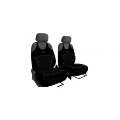   Univerzális trikó üléshuzat Activ Sport velúr és kárpit kombináció fekete színben A minta pár