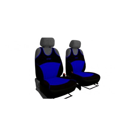 Univerzális trikó üléshuzat Activ Sport velúr és kárpit kombináció kék színben B minta pár