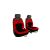 Univerzális trikó üléshuzat Activ Sport velúr és kárpit kombináció piros színben A minta pár