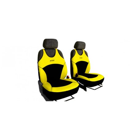 Univerzális trikó üléshuzat Activ Sport velúr és kárpit kombináció sárga színben A minta pár