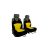 Univerzális trikó üléshuzat Activ Sport velúr és kárpit kombináció sárga színben B minta pár