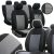 Üléshuzat Opel Vivaro I Double Cab egyedi (5 ülés) PURE LINE PREMIUM textil szürke fekete színben