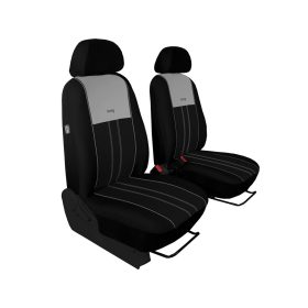   Maßgeschneiderte Sitzbezüge für Daewoo Lanos (2 Sitze) einzigartig Tuning Due Velours Stoff und Stoffbezug Kombination in wählbaren Farben