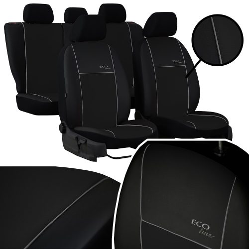 Sitzbezug Peugeot 206 einzigartig (5 Sitze) Eco Line Eco leder mit optionalen farbigen Ziernähten