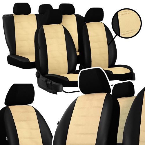 Sitzbezug Suzuki Samurai einzigartig (5 Sitze) Forced Eco leder mit horizontaler Steppnaht in wählbaren Farben