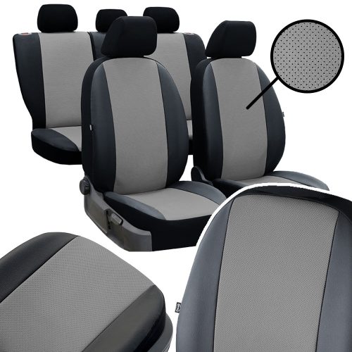 Sitzbezug Peugeot 206 einzigartig (5 Sitze) PERLINE Eco Lederkombination in wählbaren Farben