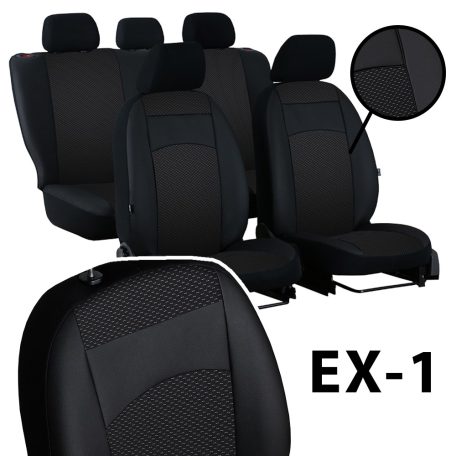 Üléshuzat Fiat Doblo IV (2+1 sz) egyedi Royal Eco bőr és textil kombináció választható színekben