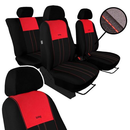 Üléshuzat Seat Leon II egyedi (5 ülés) Tuning Due velúr szövet és kárpit kombináció választható színekben