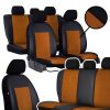 Sitzbezug Ford TRANSIT CUSTOM (8 Sitze) einzigartig Unico Eco leder und Alcantara Kombination in wählbaren Farben