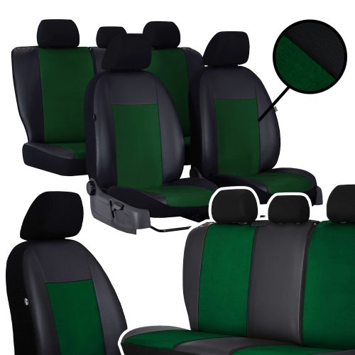 Sitzbezug Ford TRANSIT CUSTOM (8 Sitze) einzigartig Unico Eco leder und Alcantara Kombination in wählbaren Farben