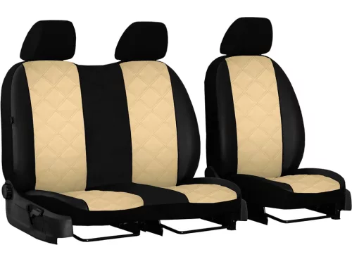 Sitzbezug Ford TRANSIT CUSTOM VIII. (3 Sitze) einzigartig Forced Eco leder mit Kreuznaht in wählbaren Farben