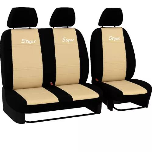 Sitzbezug Ford TRANSIT V-VI (3 Sitze) einzigartig S-type Eco leder in wählbaren Farben