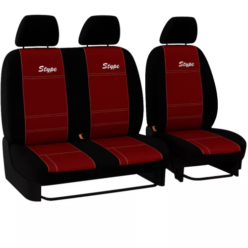 Sitzbezug Ford TRANSIT V-VI (3 Sitze) einzigartig S-type Eco leder in wählbaren Farben