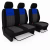 Sitzbezug Ford TRANSIT V-VI (3 Sitze) einzigartig Tuning Due velours stoff und kárpit kombination in wählbaren Farben