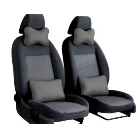   Autós nyak és derékpárna szett Candy Prémium Eco bőr szürke színben PÁRBAN