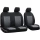 Sitzbezug Ford TRANSIT V-VI (3 Sitze) einzigartig CRAFT LINE PREMIUM stoff grau schwarz farbe