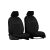Univerzális Üléshuzat Eco Line (1+1 SZ) Eco bőr fekete színben szürke varrással