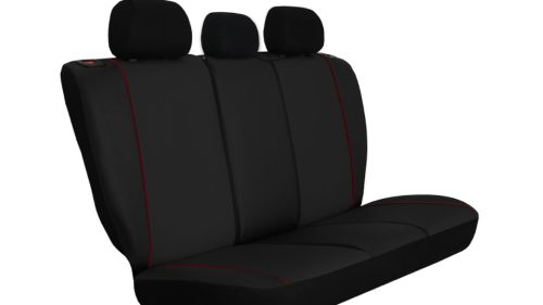 CHEVROLET Aveo Universeller Sitzbezug Eco Line Eco leder schwarz in Farbe bordeauxrot varrással