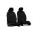 Univerzális Üléshuzat Eco Line (1+1 SZ) EXTRA Eco bőr fekete színben gesztenyebarna varrással