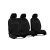 Univerzális Üléshuzat Eco Line (2+1 SZ) EXTRA Eco bőr fekete színben szürke varrással