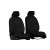 Univerzális Üléshuzat Eco Line (1+1 SZ) EXTRA Eco bőr fekete színben fekete varrással