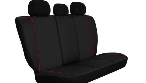 CHEVROLET Aveo Universeller Sitzbezug Eco Line Eco leder schwarz in Farbe rot varrással