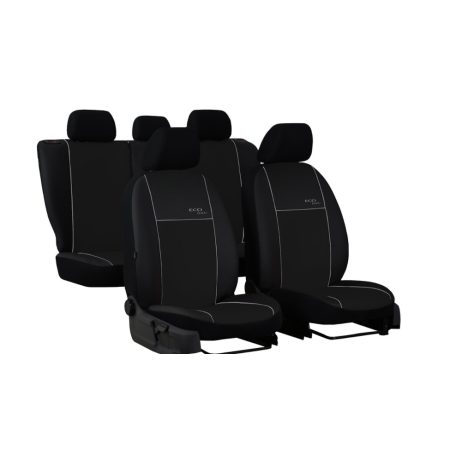 FIAT 125p Univerzális Üléshuzat Eco Line Eco bőr fekete színben szürke varrással