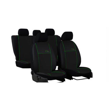 TOYOTA Auris (I) Univerzális Üléshuzat Eco Line Eco bőr fekete színben zöld varrással