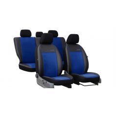   BMW e34 Univerzális Üléshuzat Exclusive Alcantara hasított bőr kék színben