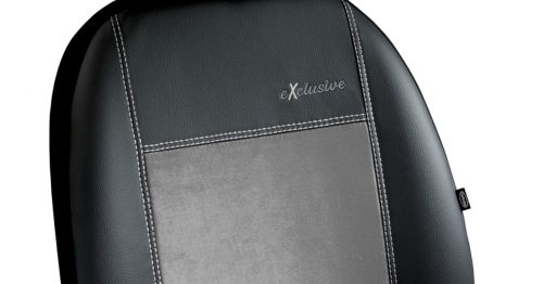 DAIHATSU Cuore Universeller Sitzbezug GT premium Alcantara und Eco leder Kombination blau schwarz in Farbe