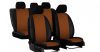 Universeller Sitzbezug Forced Eco leder braun in Farbe mit Kreuznaht