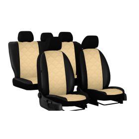   CHEVROLET Aveo Universeller Sitzbezug Forced Eco leder beige in Farbe mit Kreuznaht
