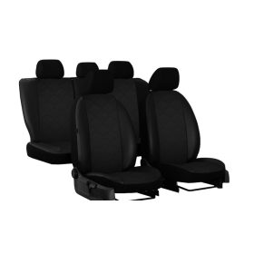   CHEVROLET Aveo Universeller Sitzbezug Forced Eco leder schwarz in Farbe mit Kreuznaht