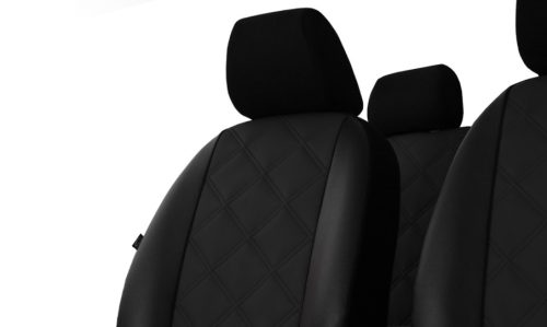 CHEVROLET Aveo Universeller Sitzbezug Forced Eco leder schwarz in Farbe mit Kreuznaht