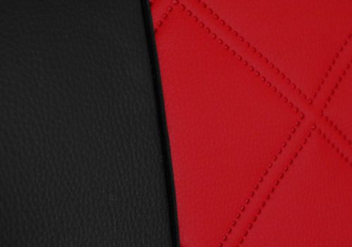 CHEVROLET Aveo Universeller Sitzbezug Forced Eco leder rot in Farbe mit Kreuznaht