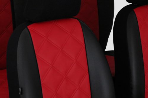 CHEVROLET Aveo Universeller Sitzbezug Forced Eco leder rot in Farbe mit Kreuznaht
