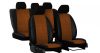 Universeller Sitzbezug Forced Eco leder braun in Farbe mit horizontaler Naht