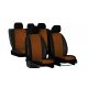 Universeller Sitzbezug Forced Eco leder braun in Farbe mit horizontaler Naht