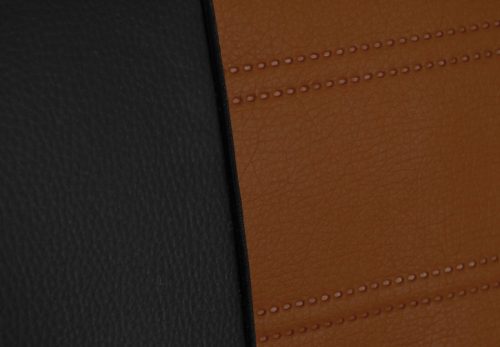 Universeller Sitzbezug Forced Eco leder braun in Farbe mit horizontaler Naht
