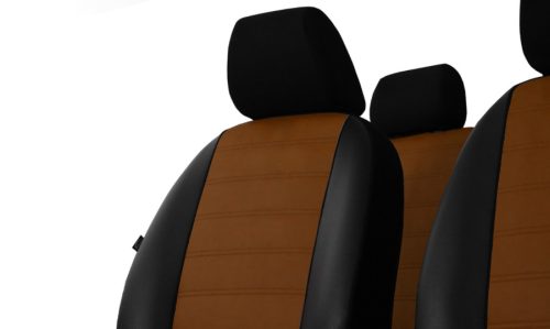 Universeller Sitzbezug Forced Eco leder braun in Farbe mit horizontaler Naht