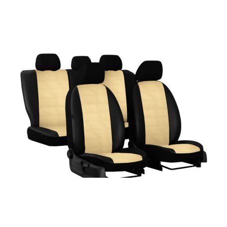FIAT 125p Univerzális Üléshuzat Forced Eco bőr bézs színben vízszintes varrással