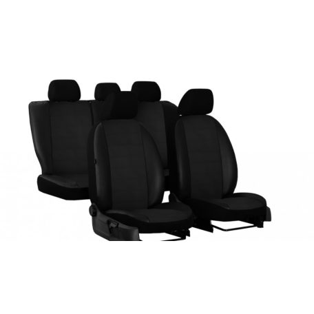 FIAT 125p Univerzális Üléshuzat Forced Eco bőr fekete színben vízszintes varrással