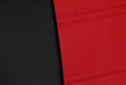 CHEVROLET Aveo Universeller Sitzbezug Forced Eco leder rot in Farbe mit horizontaler Naht